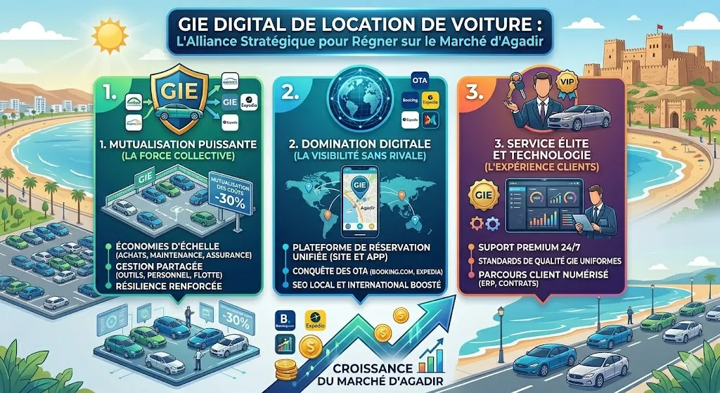 GIE Digital de Location de Voiture : L’Alliance Stratégique pour Régner sur le Marché d’Agadir